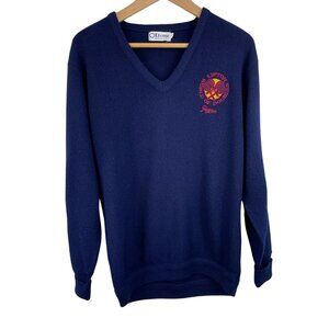 Vintage Lipton World of Doubles Sawgrass Etonic Navy Blue Sweater Mens Size Med